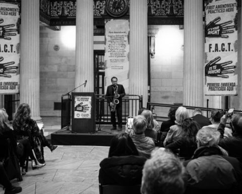 Artists and Advocates Unite at NYC's Federal Hall to Champion First Amendment