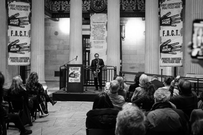 Artists and Advocates Unite at NYC's Federal Hall to Champion First Amendment