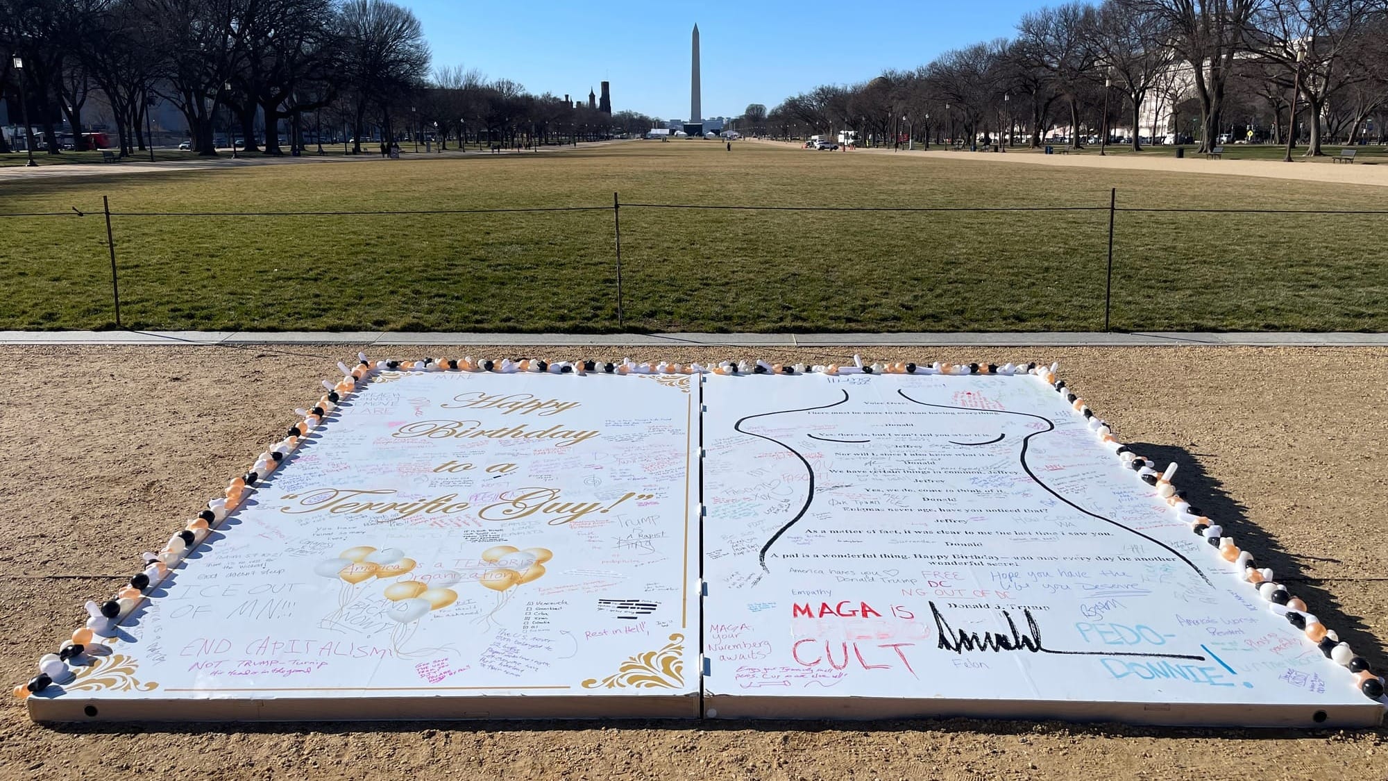 Controversial Art Installation Takes Aim at Trump