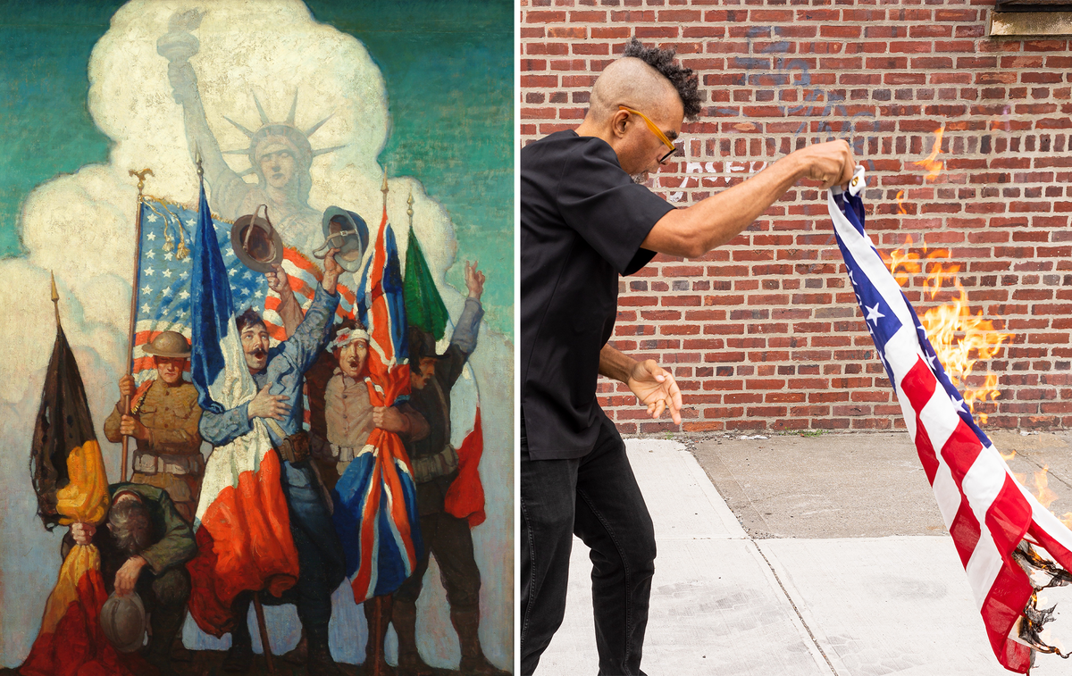 Exploring the Symbolism of the American Flag at Fairfield Art Show