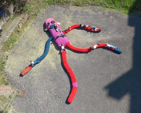 Artist Crafts Record-Breaking Sock Monkey Sculpture