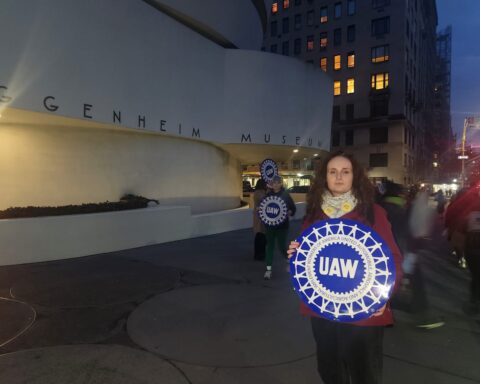 Union Protest Amplifies at Guggenheim's Carol Bove Exhibit Opening