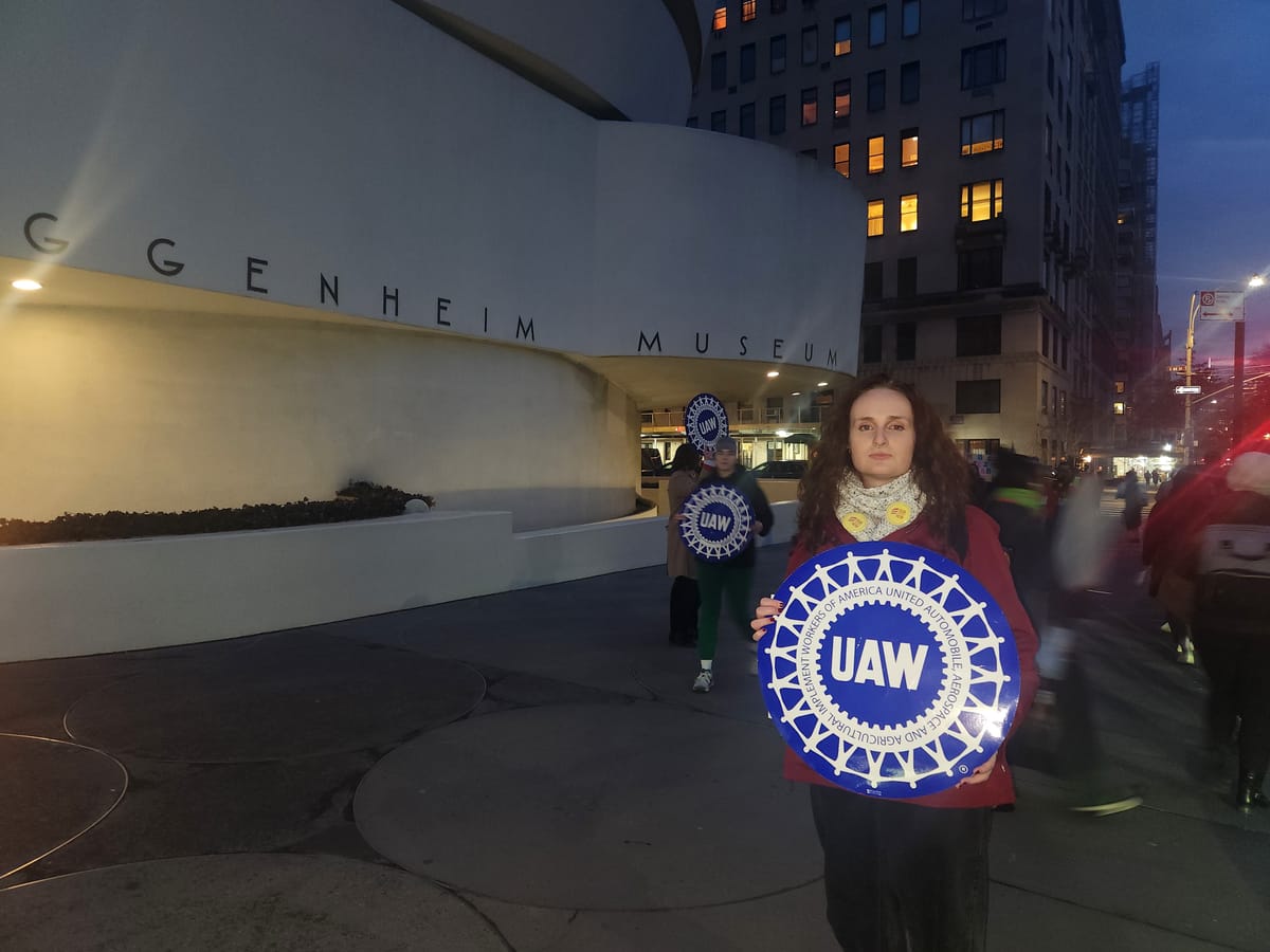 Union Protest Amplifies at Guggenheim's Carol Bove Exhibit Opening