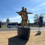 Anonymous Artist Depicts Trump and Epstein as Titanic Duo in Sculpture Near Capitol