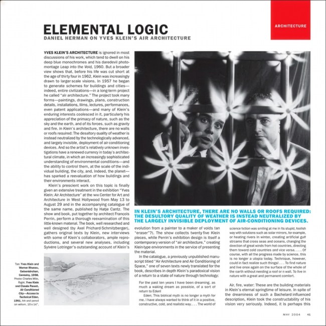 Exploring the 'Architecture of Air' by Parent and Klein