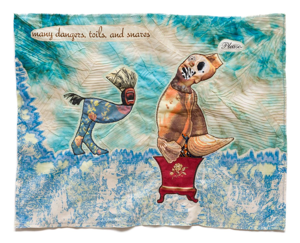 China Marks: Unraveling Narratives Through Sewn Art