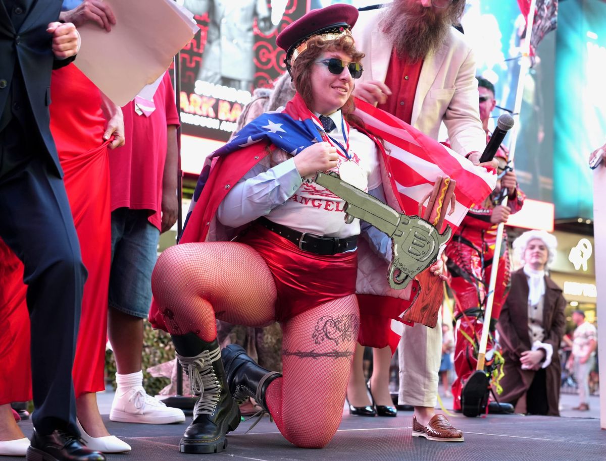 Giant Hot Dogs, Drag Performers, and Curtis Sliwa Steal the Show at “The Most American Pageant Ever!”