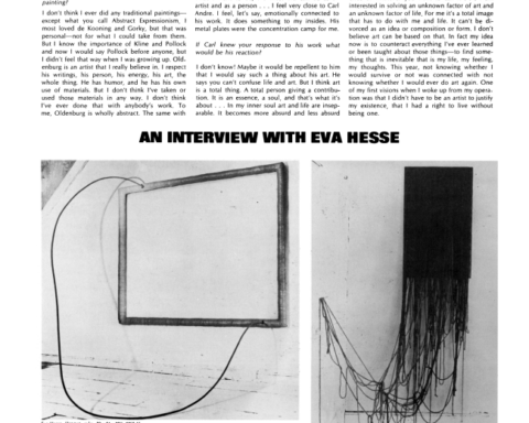 From the Archive: Eva Hesse in Conversation